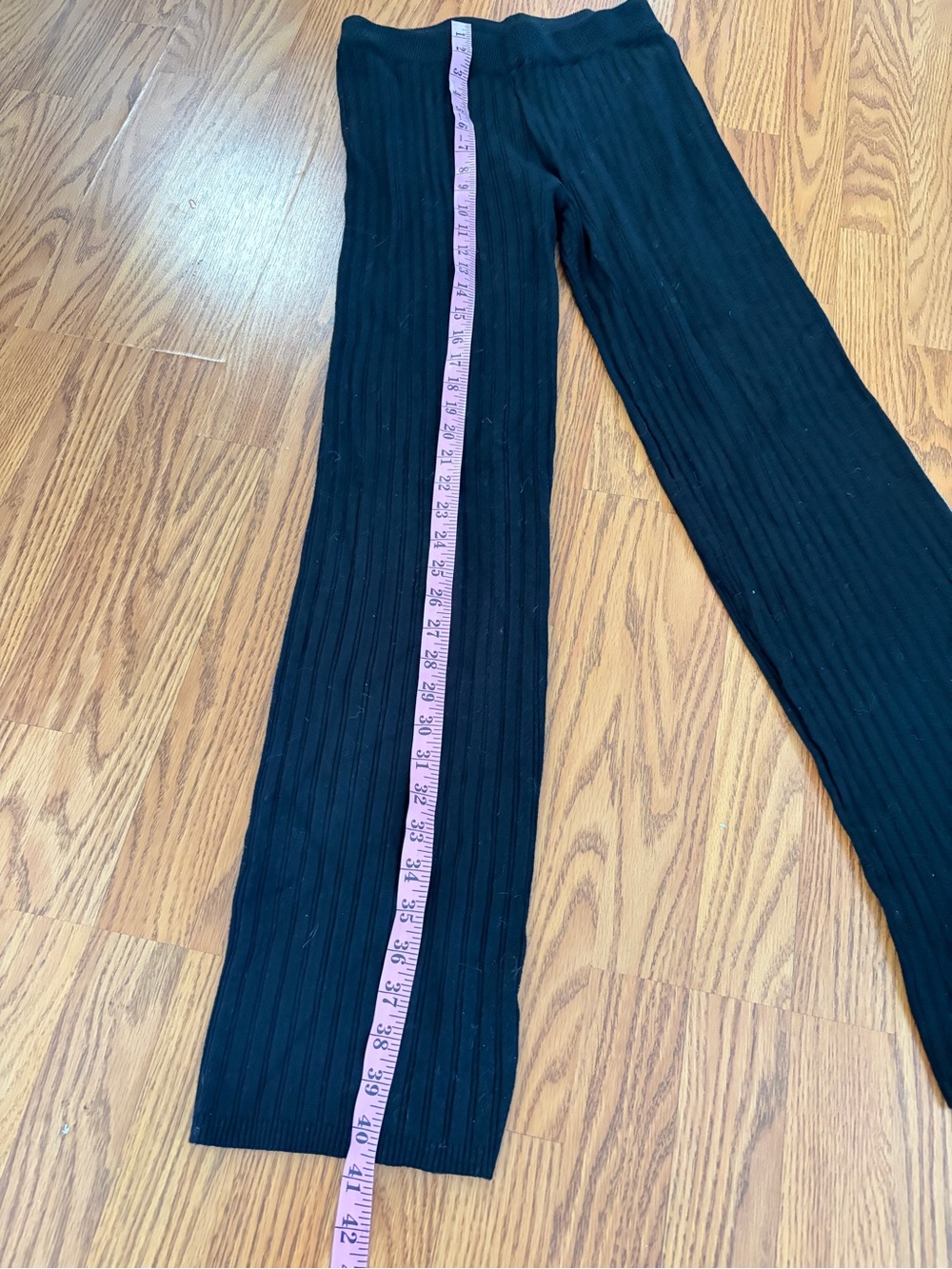 OnTwelfth Ribbed Knit Pants Black with White Side Stripe Size M - Picture 4 of 7